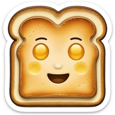 toast sans visage sticker