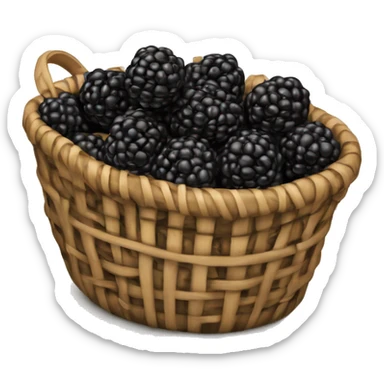 blackberry lies in the basket sticker