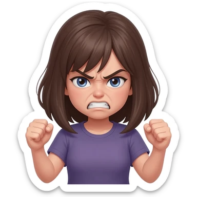 angry girl sticker