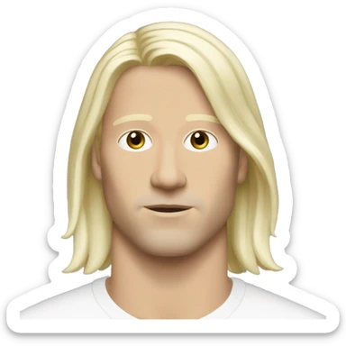 white dude with middle long hair bleached wearing balenciaga sticker