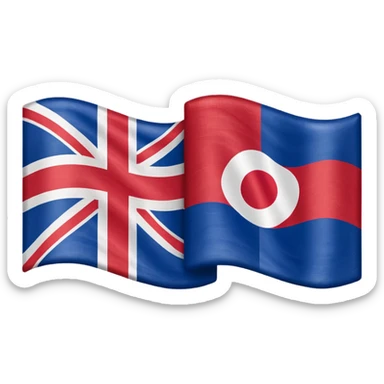 Half england half south Korea flag sticker