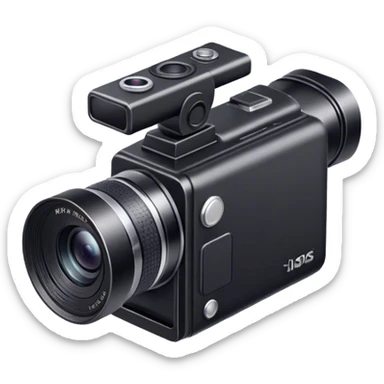 video camera, isometric, View from top to bottom sticker