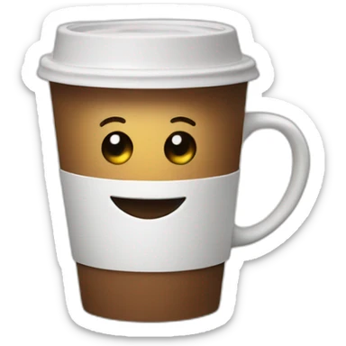 living happy coffee cup sticker