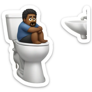 Remove nsfw fat dude on the toilet struggling sticker