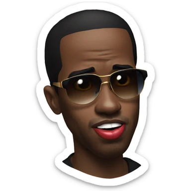 P. Diddy licking his lips sticker