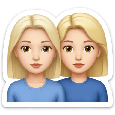 two sisters – Sonya and Taya (there is a general similarity, but they look different) sticker