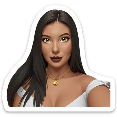 girl with necklace indoors sticker