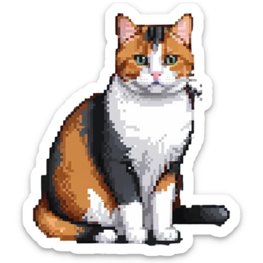 Ginger cat, black and white cat, calico cat, British shorthair cat sticker