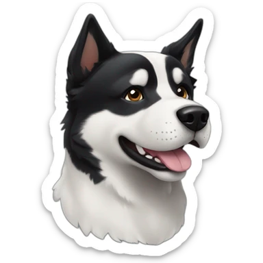 husky-black-lab-mix-dog sticker