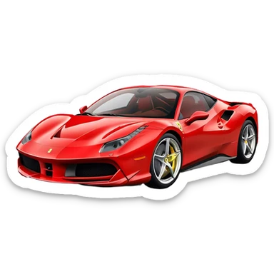Ferrari 488 GTB - Ferrari (Model Year: 2020) (Iconic colour: Red) sticker