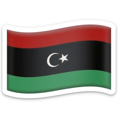 Green libya flag 2009 sticker