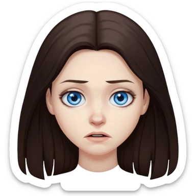 Female long dark brown hair blue eyes, victim silenced by DV sticker