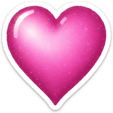 Sparkly pink heart sticker