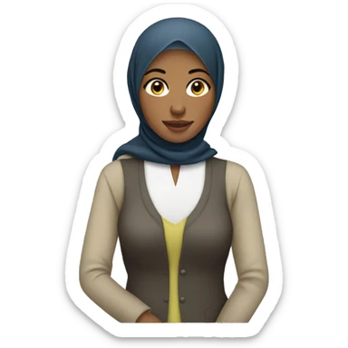 muslim women home work sticker