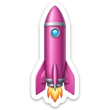cohete rosa sticker