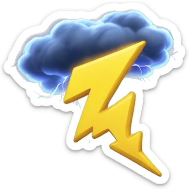 A flash of lightning. A sudden feeling sticker