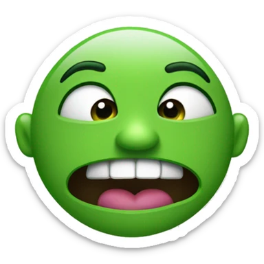 Una boca con labios pintados de verde  sticker