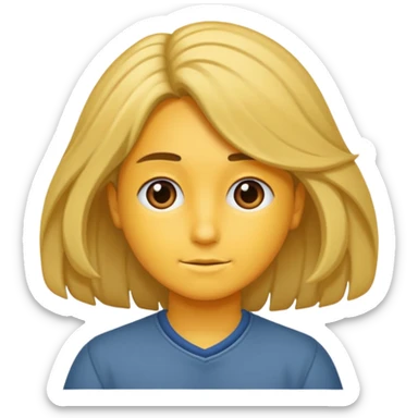Estudante de cor parda,com o cabelo loiro  sticker