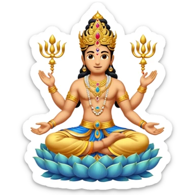 combined form of Bhagwan Vishnu 10 avatars. sticker