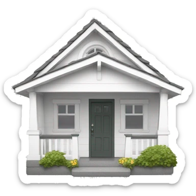 Bungalow White sticker