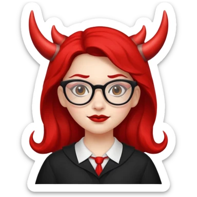 girl devil nerdy latina sticker