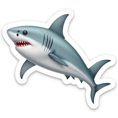 Tiburón con piernas y zapatos sticker
