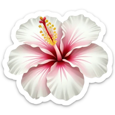 White hibiscus  sticker