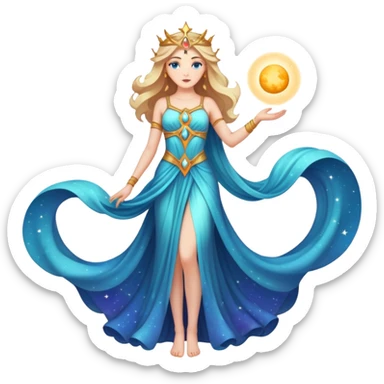 fullbody universe goddess Sophia sticker