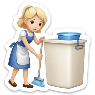 Alguém a fazer faxina sticker