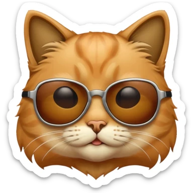 Cat wearing sunglasses sticker