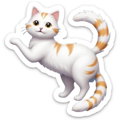 a billion foot cat stretching into space sticker