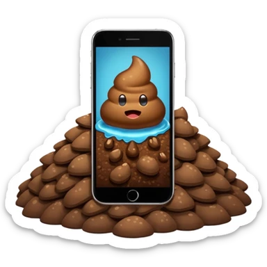  plain Pile of Poo on iOS sticker