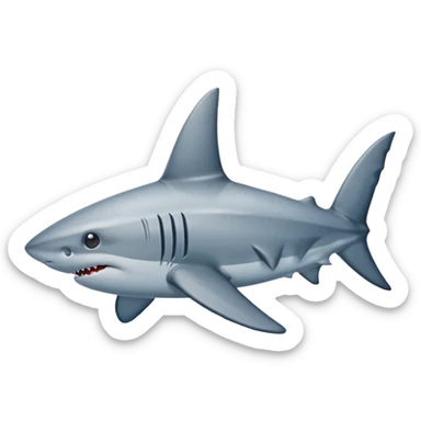 A shark fin sticker
