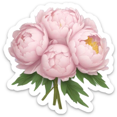 pastel peony bouquet  sticker