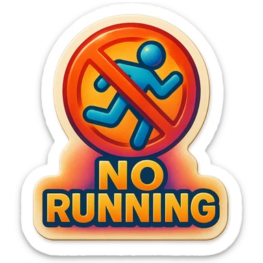 A school rule sticker in retro stickers style, with a vintage design and bright colors sticker