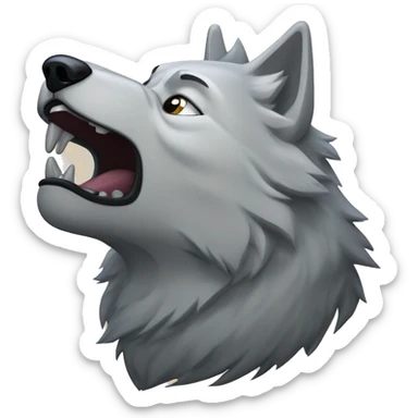 sigma wolf howling sticker