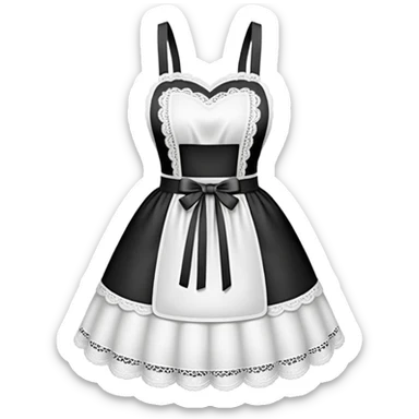 White lace apron sticker