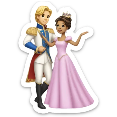 prince and princess dance sticker