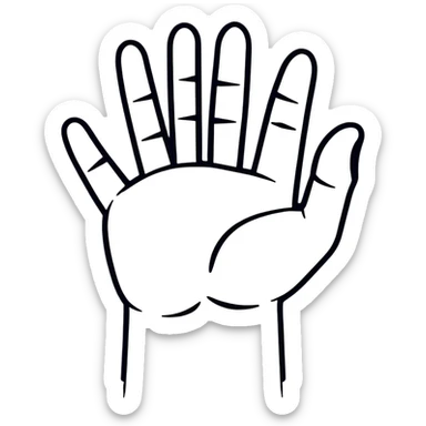 Tung sticking out with hands on the side sticker