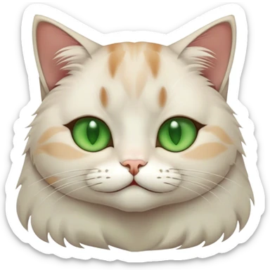 a sleepy cat sticker