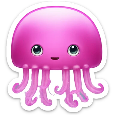 pink jellyfish sticker