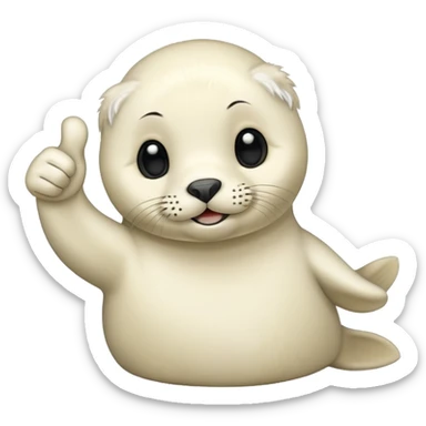a cute seal giving a thumbs up sticker