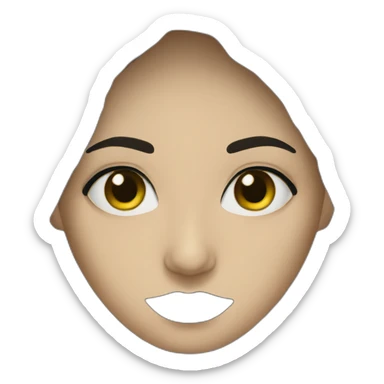 woman in black face veil sticker