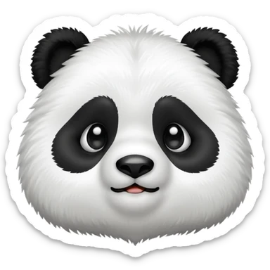 A cute panda emoji sighing sticker