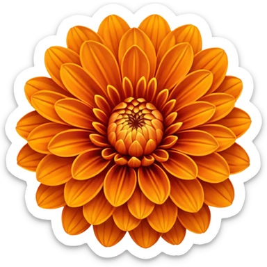 orange dahlia sticker