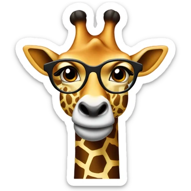 Jirafa con lentes  sticker