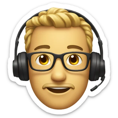 An emoji of podcaster  sticker