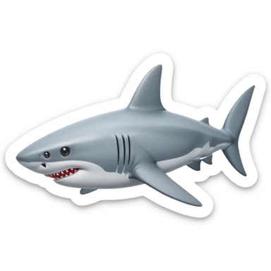 Tiburón con zapatillas nike sticker