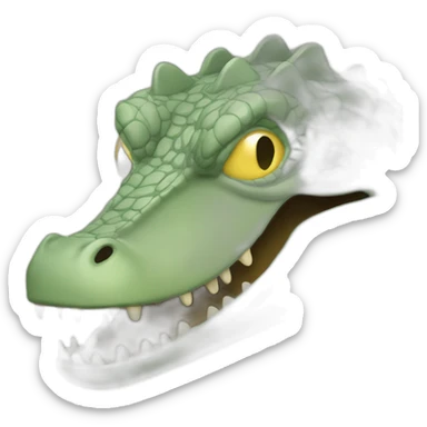 Cabeza Cocodrilo con boca abierta sticker