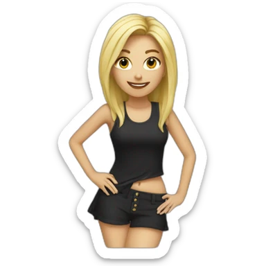 blonde girl songwriter sticker